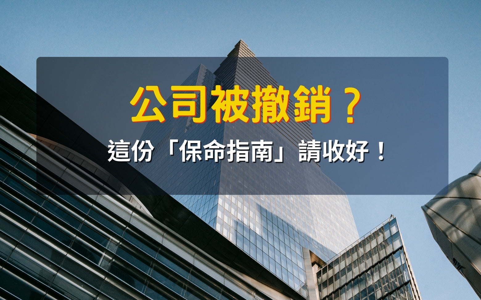 公司被撤銷？別等到被限高才後悔！這份「保命指南」請收好！